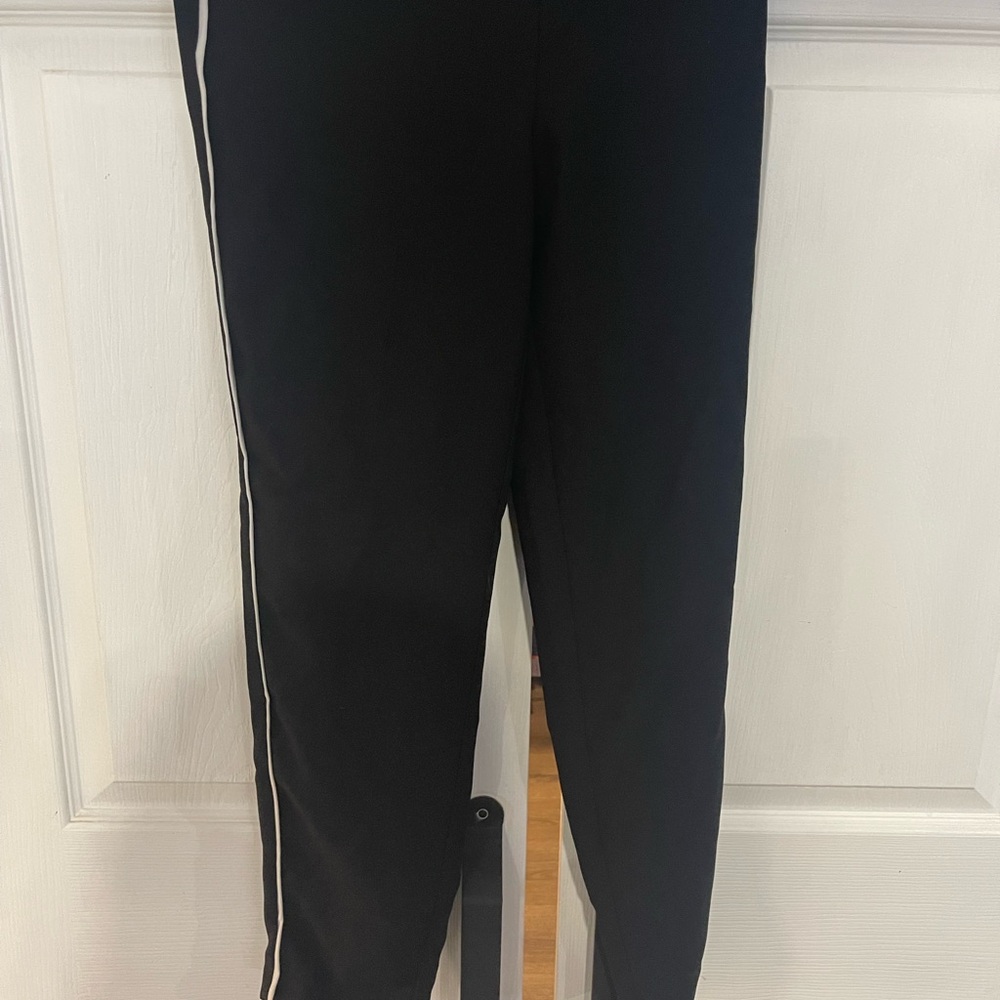 Black Trouser Pants with White Stripe